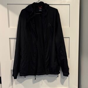 Men's Black Windbreaker Jacket with hood